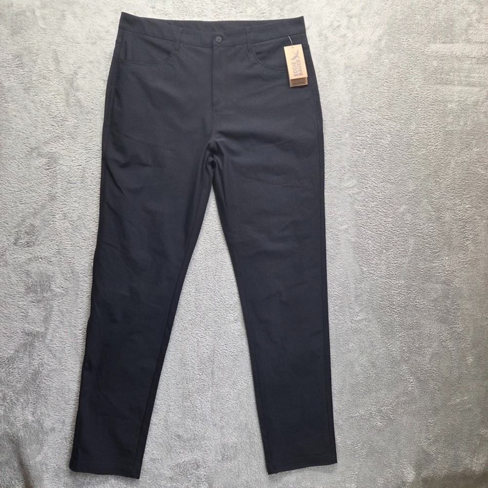 Eddie Bauer Pants Mens 34X32 Black Forester Straight Tapered Fit Performance New